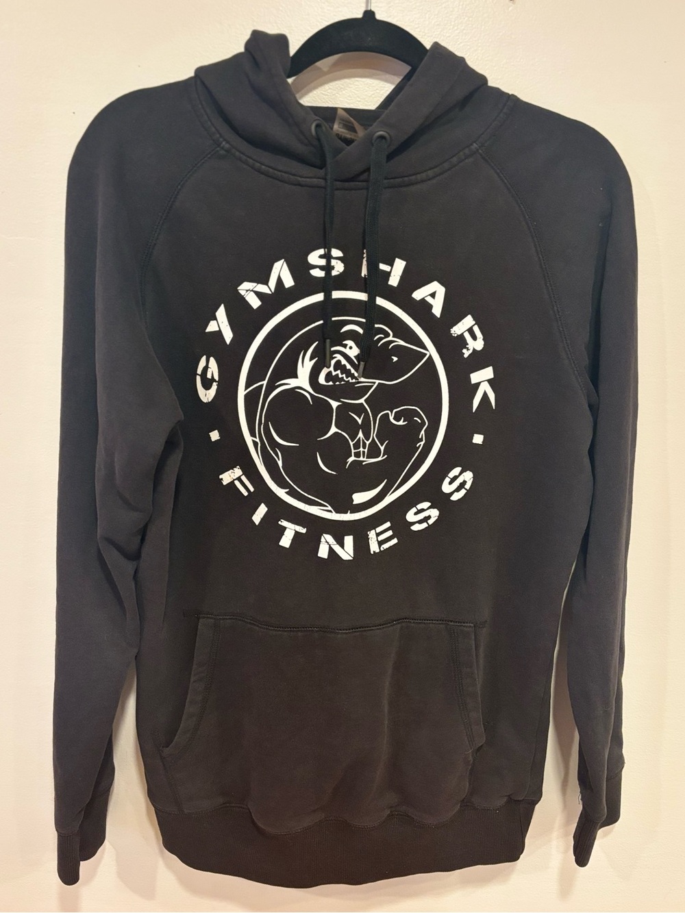 Gymshark Legacy Graphic Pullover Hoodie Sweatshirt Black & White Medium Unisex